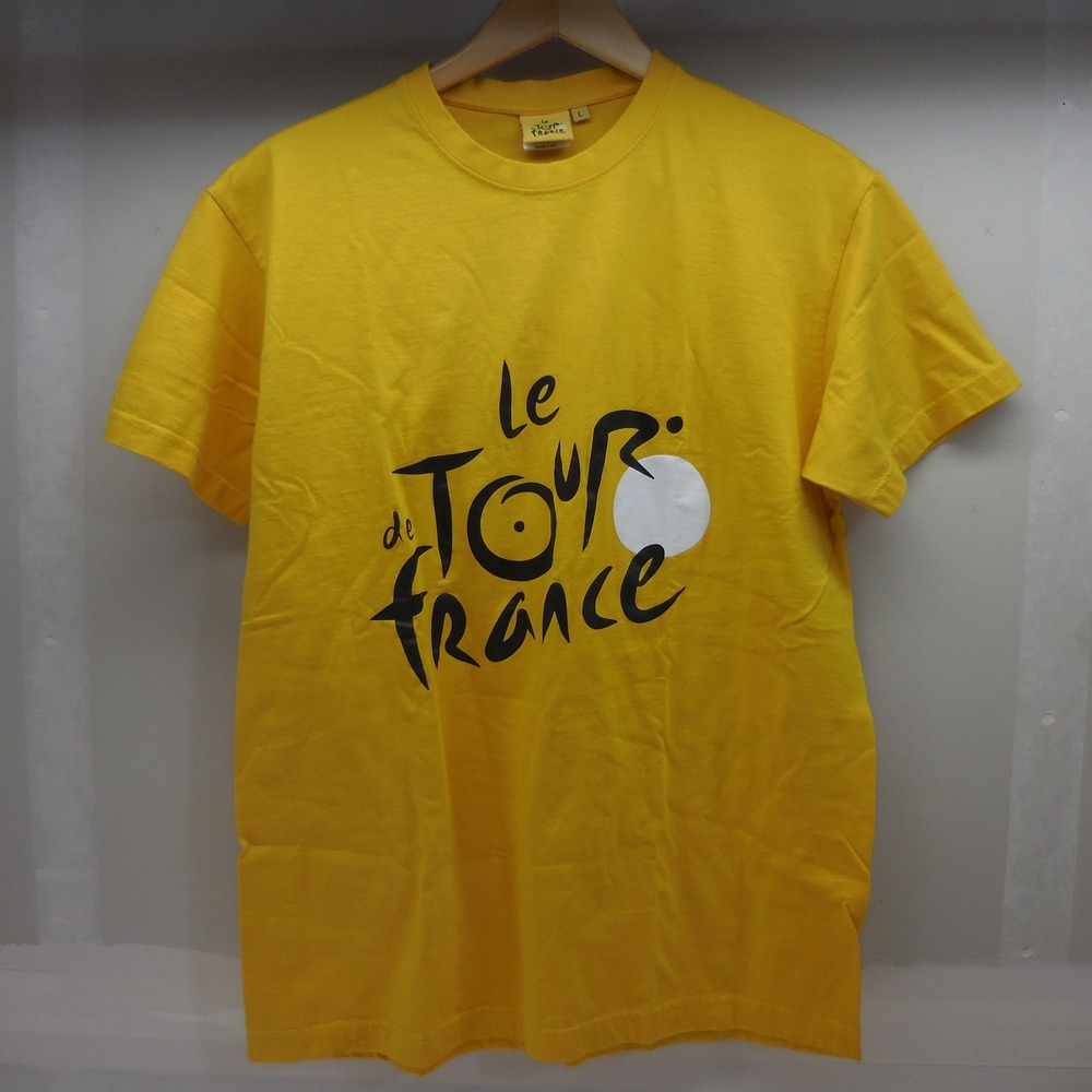 Le Tour de France Official Graphic T-Shirt Mens Large Yellow Cycling Race Tee